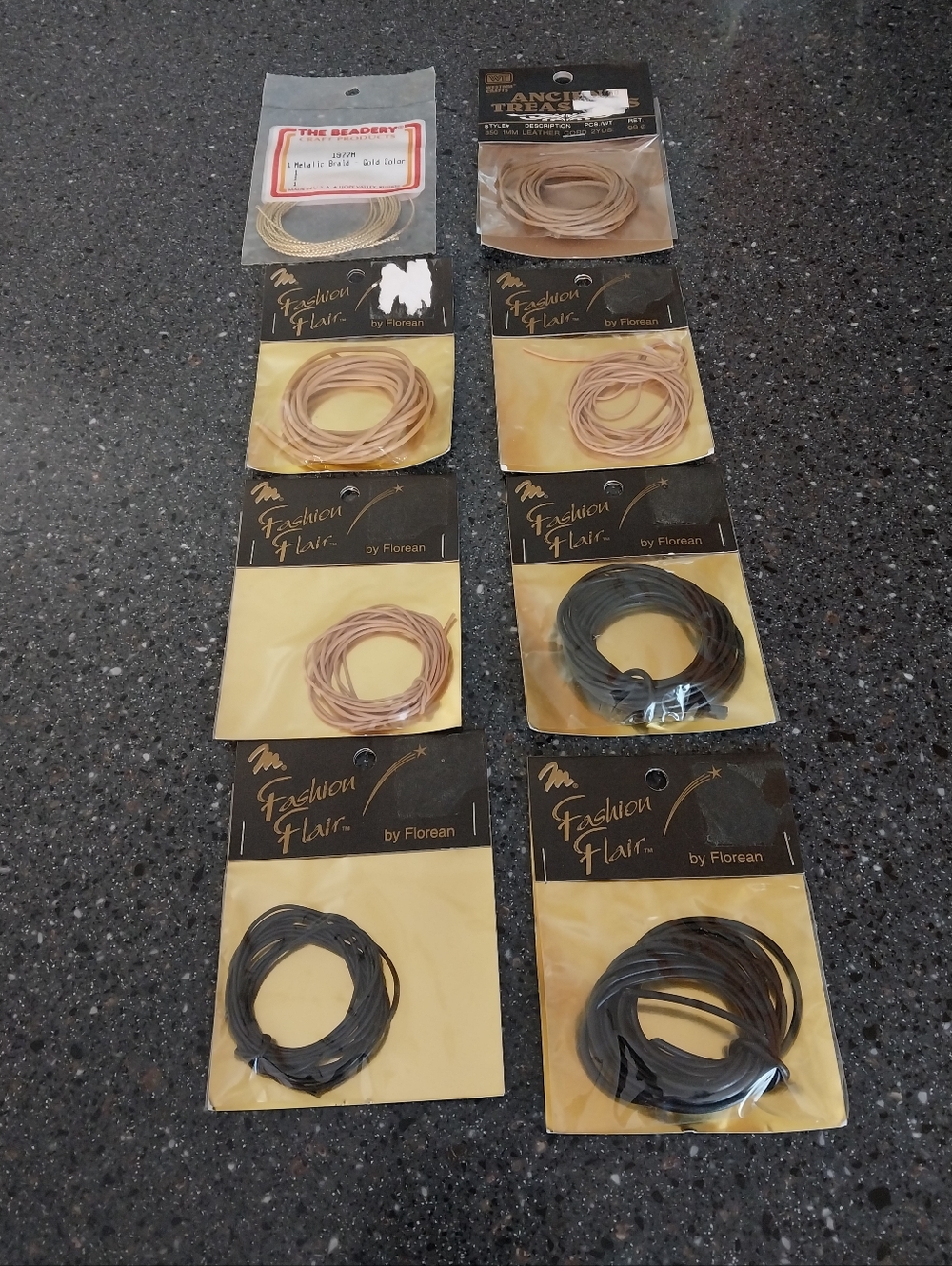 Fashion Flair Imitation Leather Cord Packs - Beige  Black & Gold